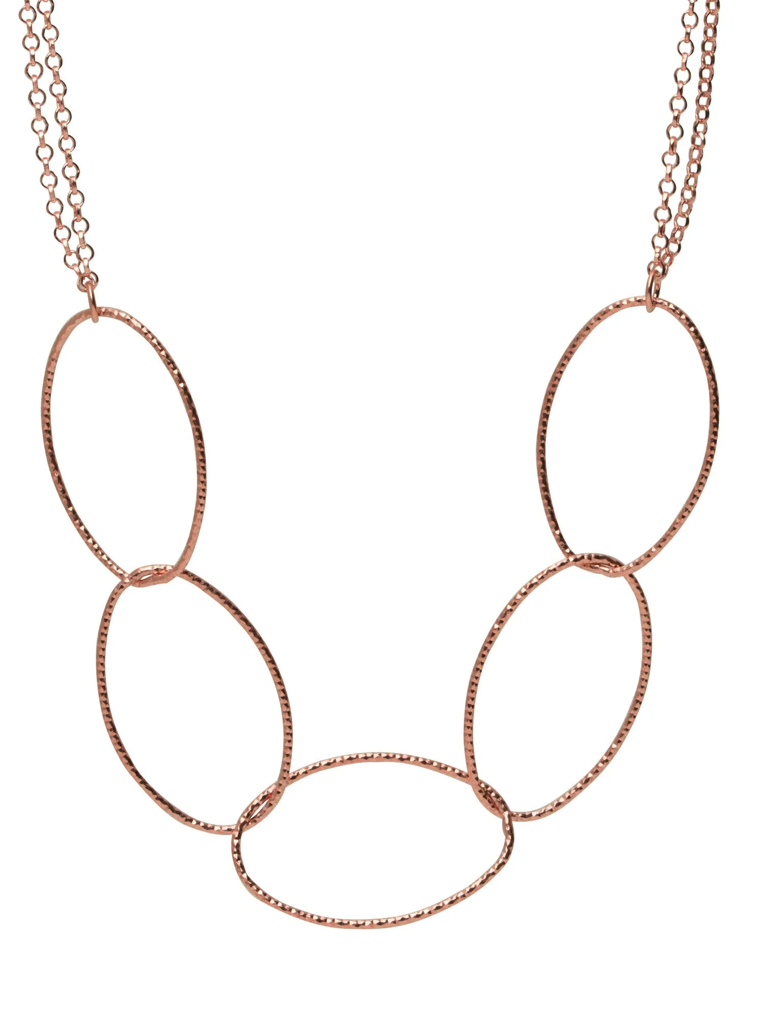 Cascading Rose Gold Chain Necklace