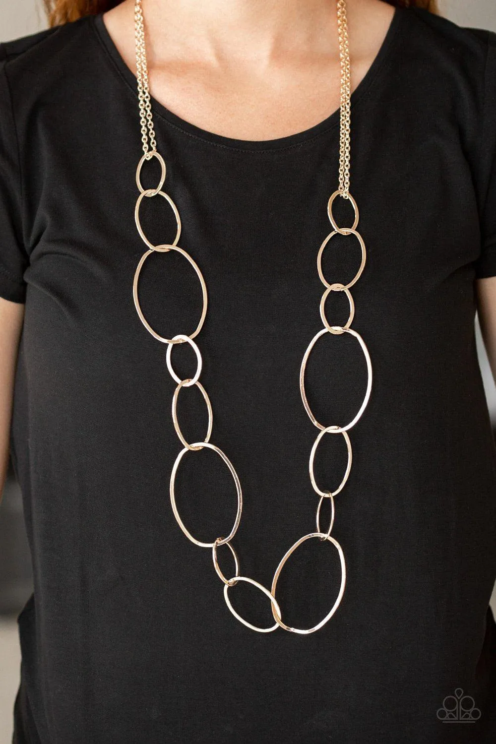 City Circuit Rose Gold Necklace - Paparazzi Accessories