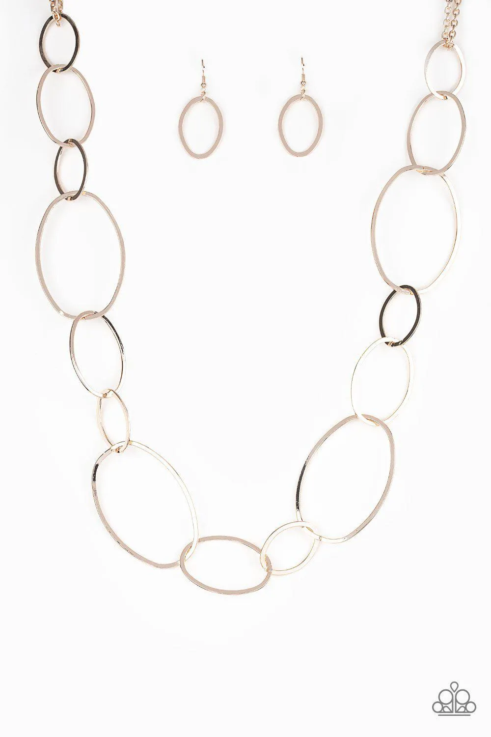 City Circuit Rose Gold Necklace - Paparazzi Accessories