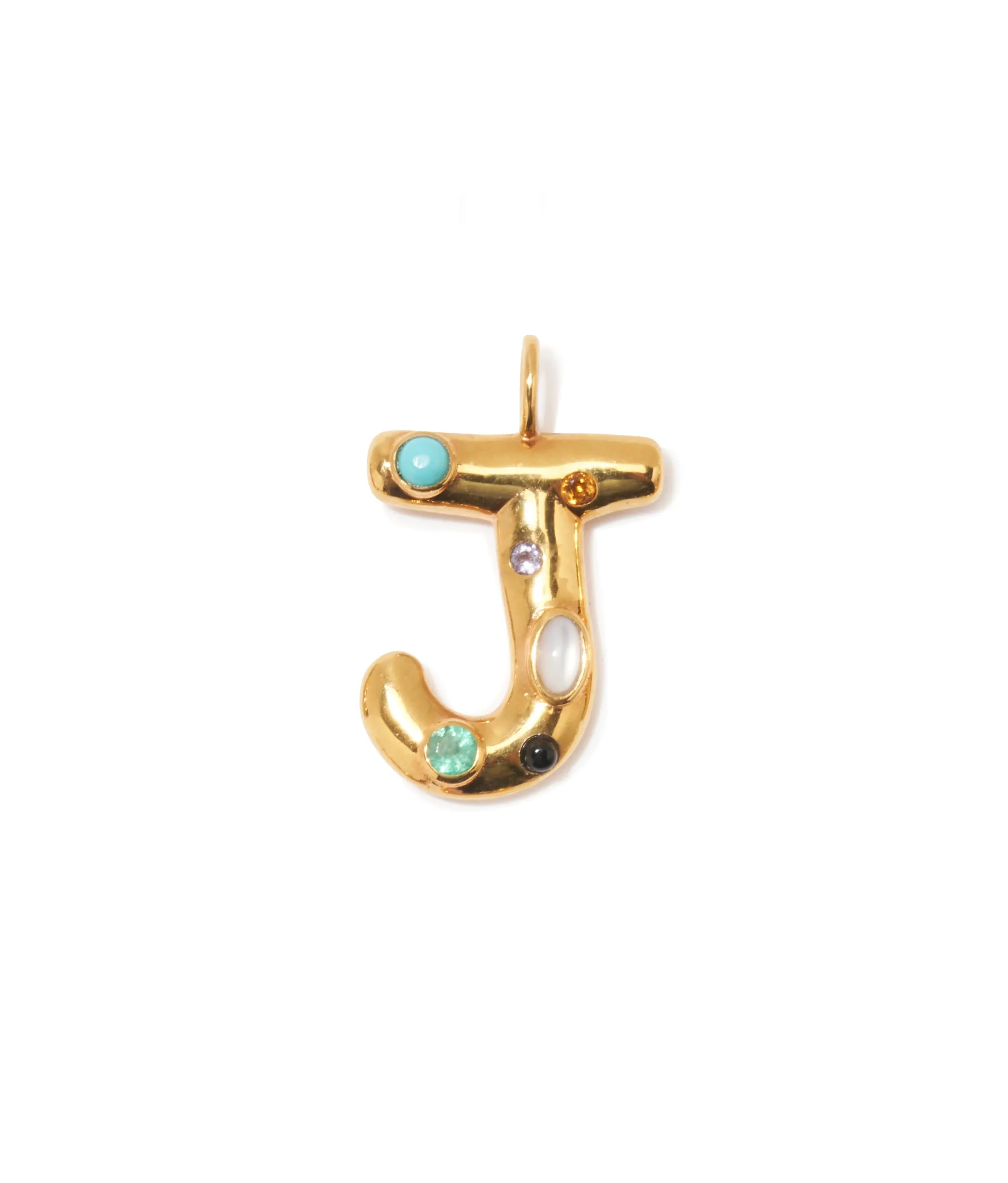 Confetti Letter “J” Charm