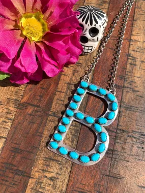 Personalized Letter B Necklace with Custom Design