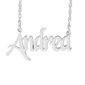 Custom Nameplate Necklace - Fancy Script