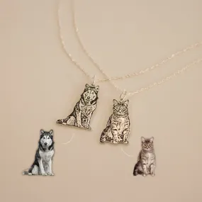 Custom Pet Portrait Necklace