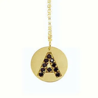 CZ Birthstone Initial Necklace