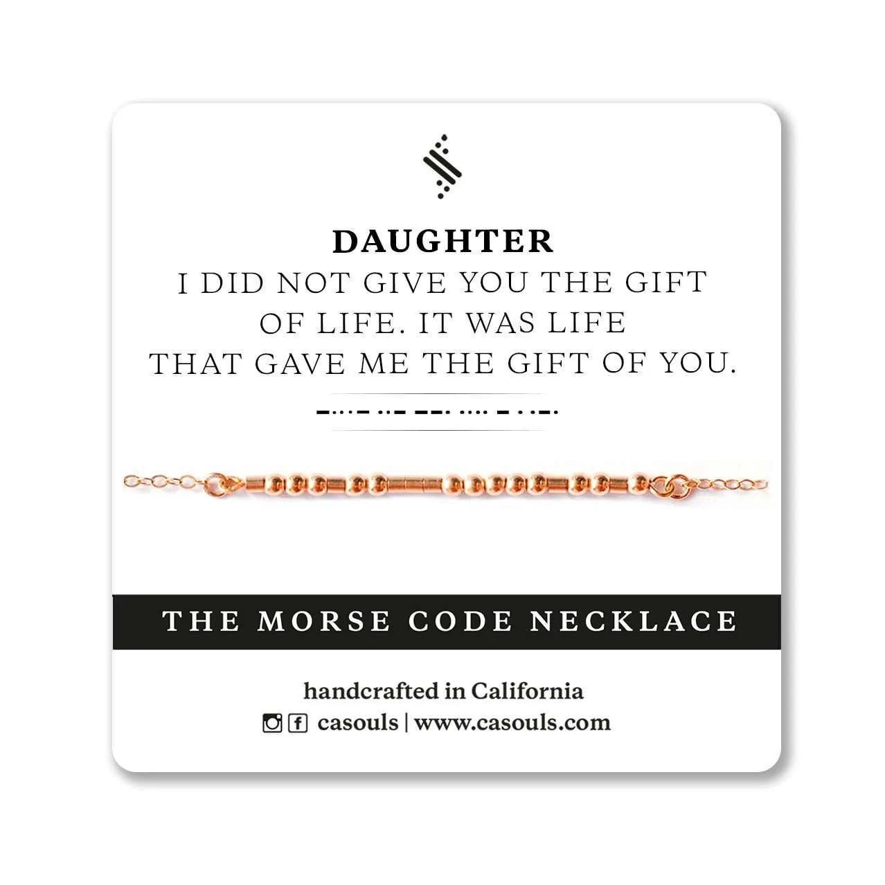 DAUGHTER, THE GIFT OF YOU - MORSE CODE NECKLACE