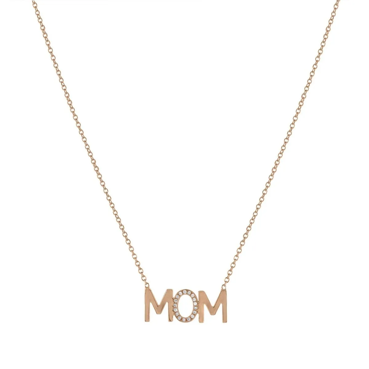 Diamond Accent Nameplate Necklace (Custom)