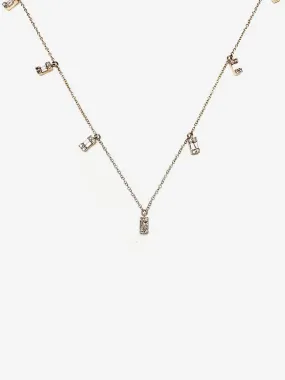 Diamond Baguette Fringe Necklace (14K)