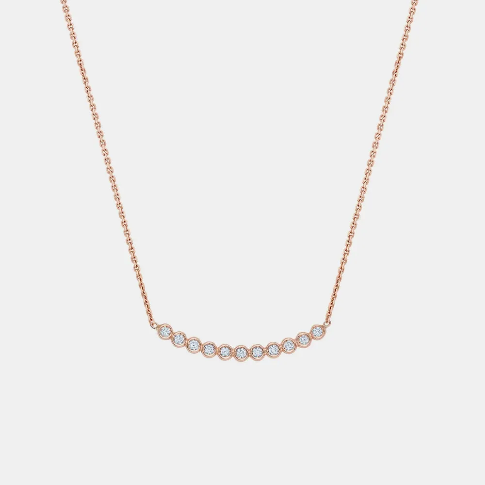 Diamond Bar Bezel Necklace