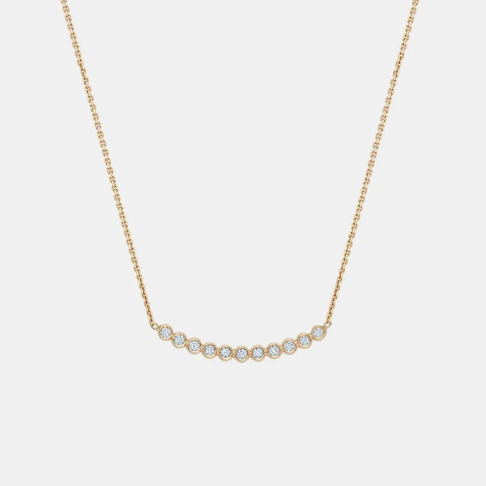 Diamond Bar Bezel Necklace