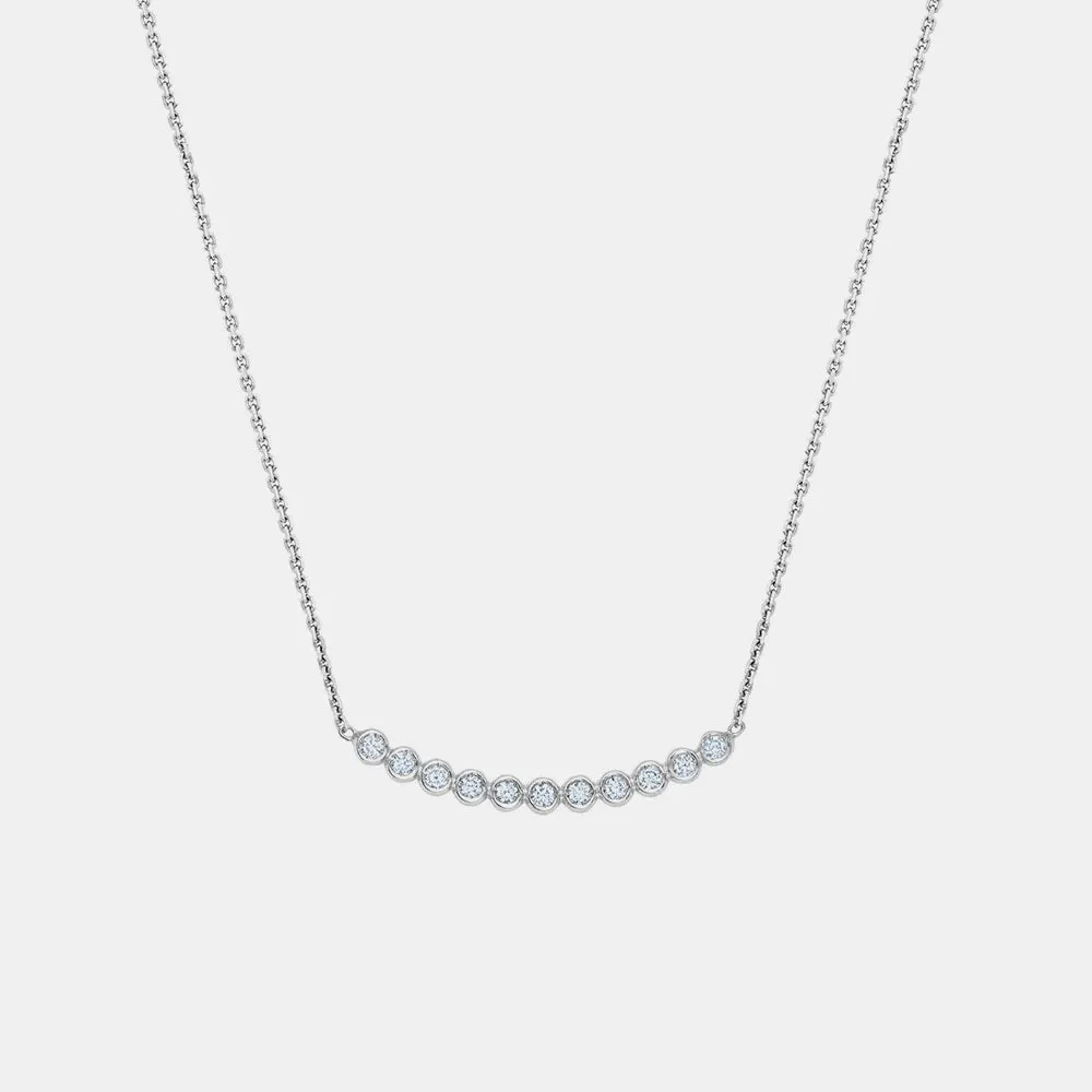 Diamond Bar Bezel Necklace