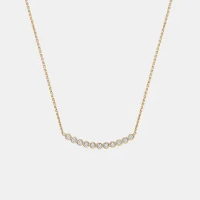 Diamond Bar Bezel Necklace