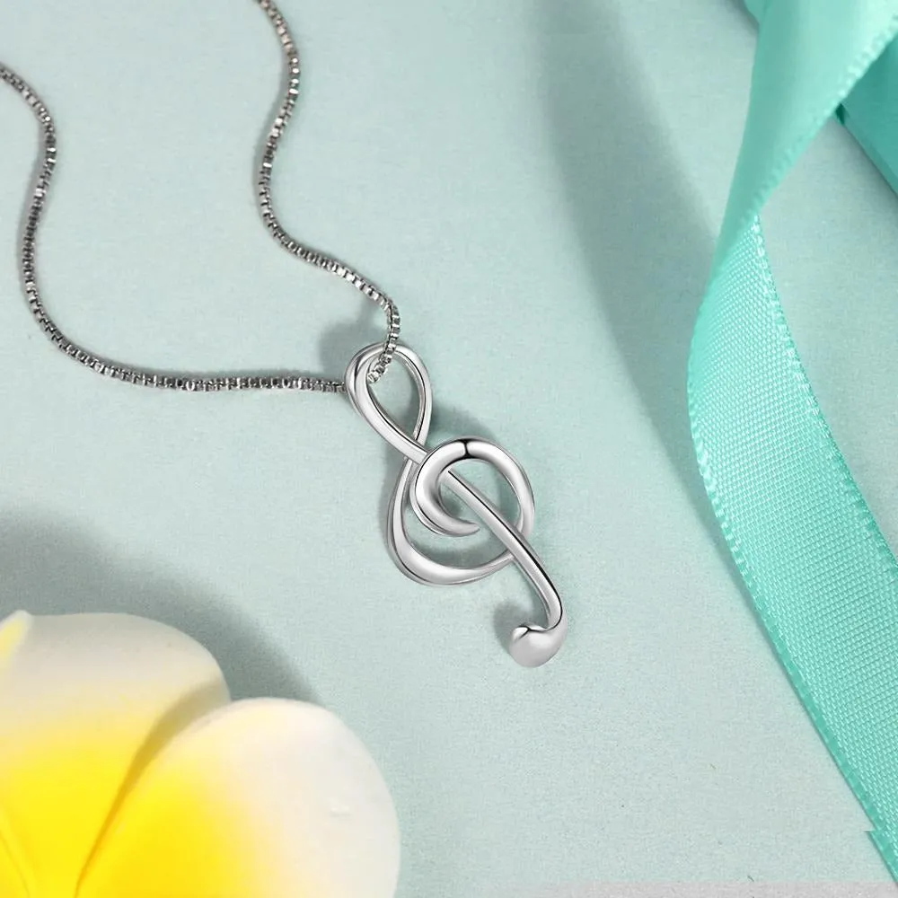 Elegant Musical Note Pendant Necklace