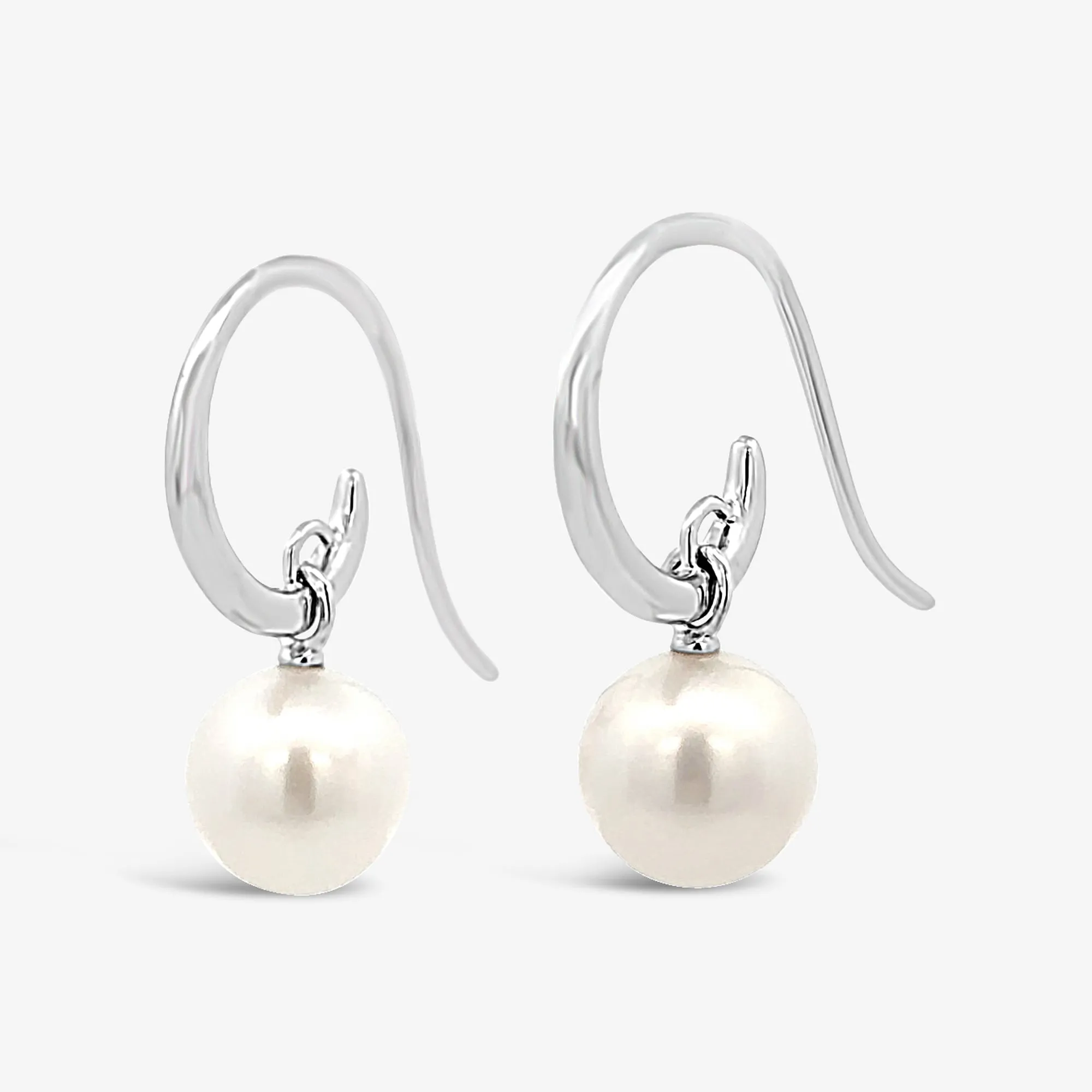 Euro Dangling Pearl Earrings