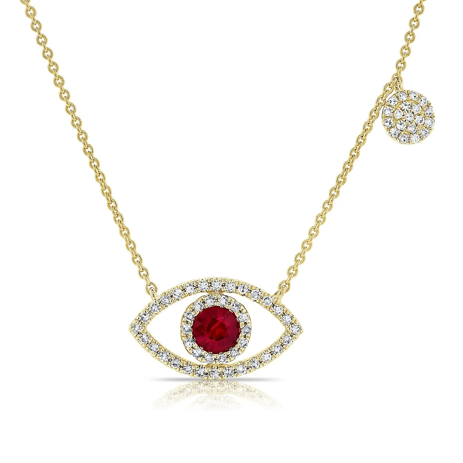 Evil Eye Ruby Necklace