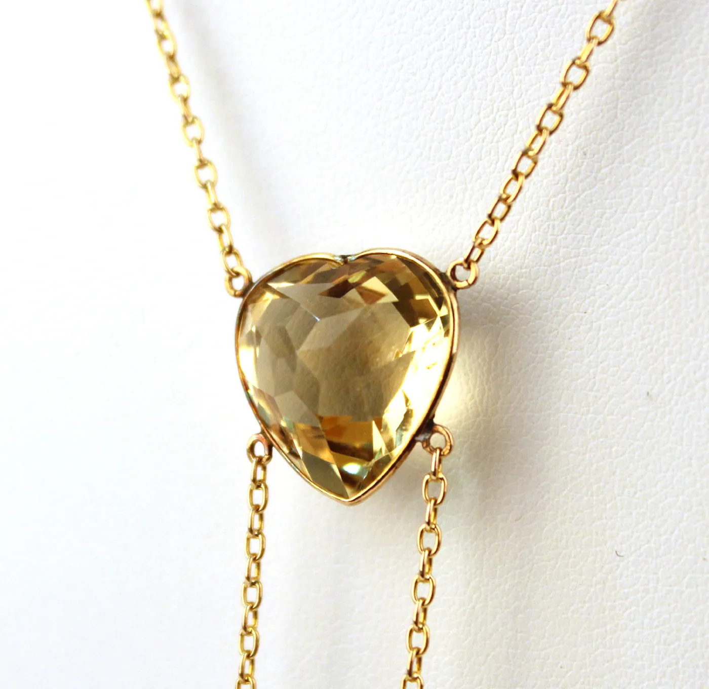 Faceted Citrine Pendant Necklace