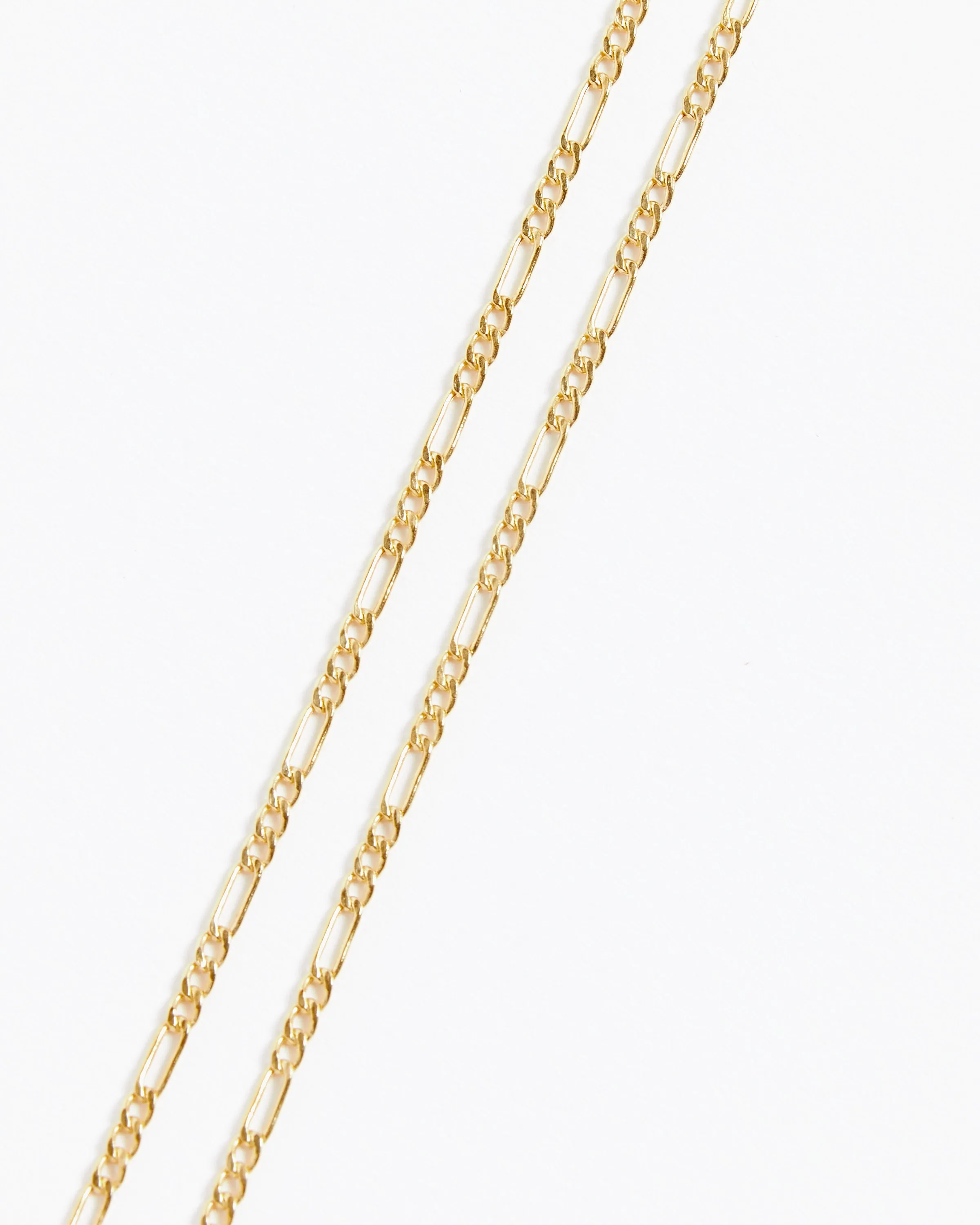 Figaro Chain Necklace in 14k Gold