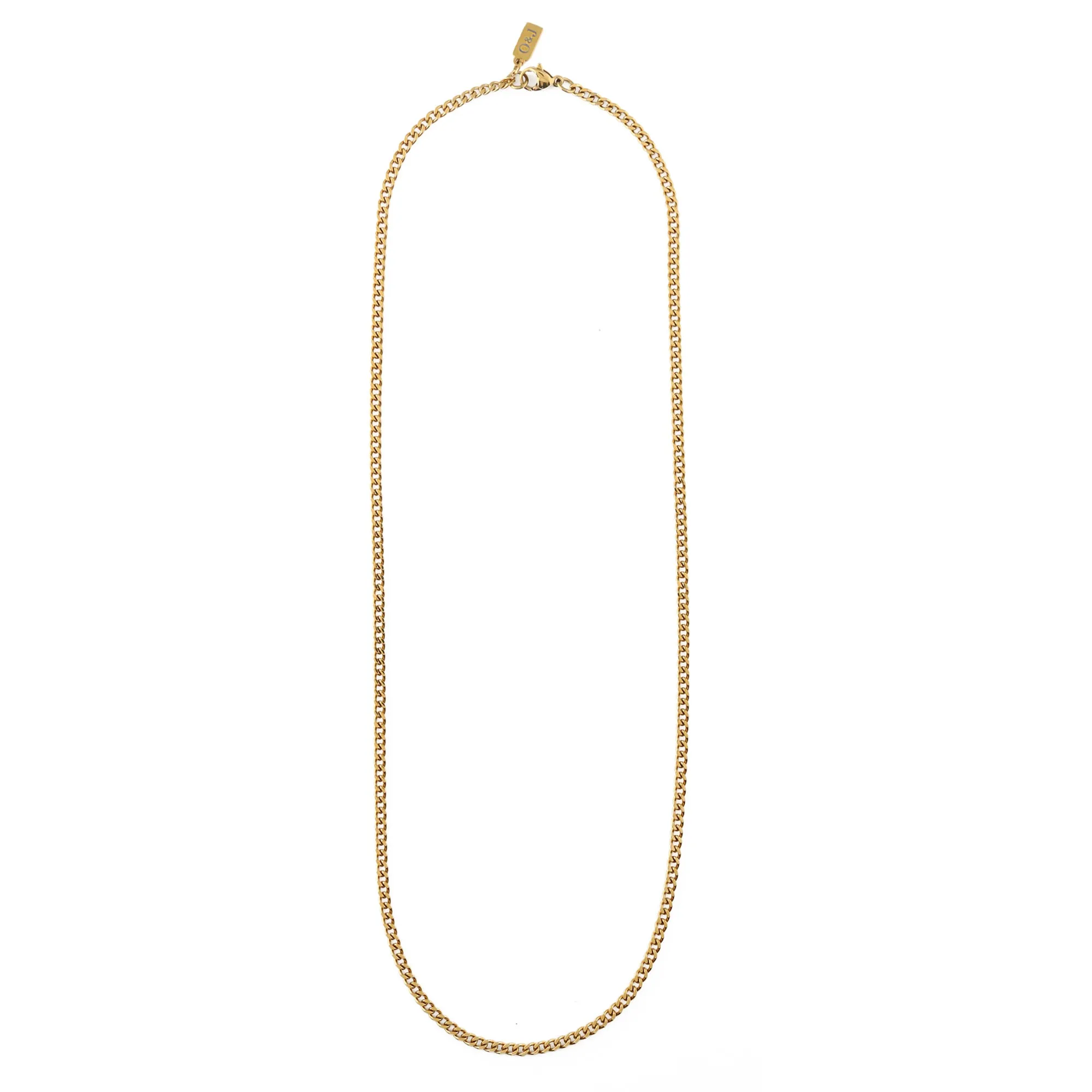 Fine Curb Chain Necklace - Gold