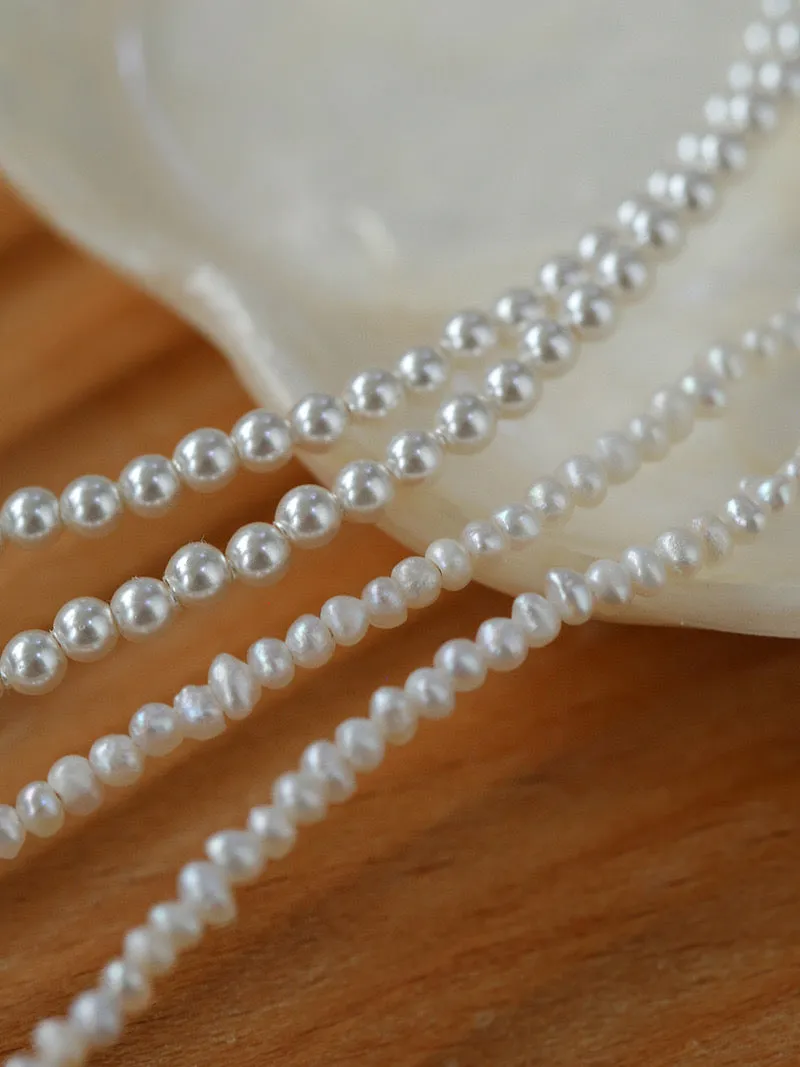 French Minimalist Pearl Necklace (Two Variants)