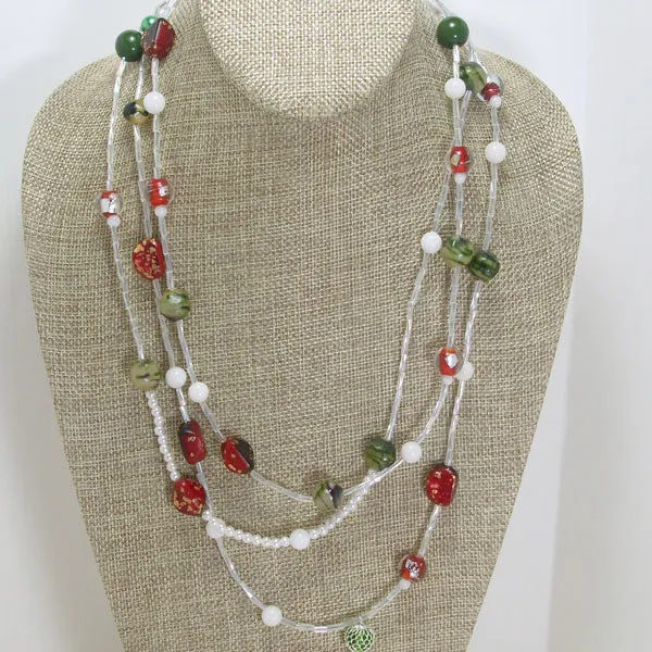 Gabor Christmas Beaded Necklace