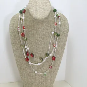 Gabor Christmas Beaded Necklace