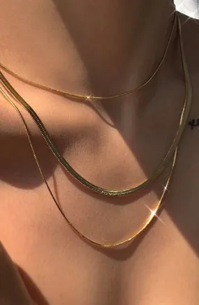 Gold layered necklace