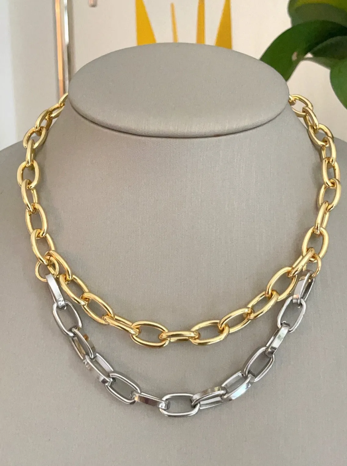 Gold / Silver layered necklace