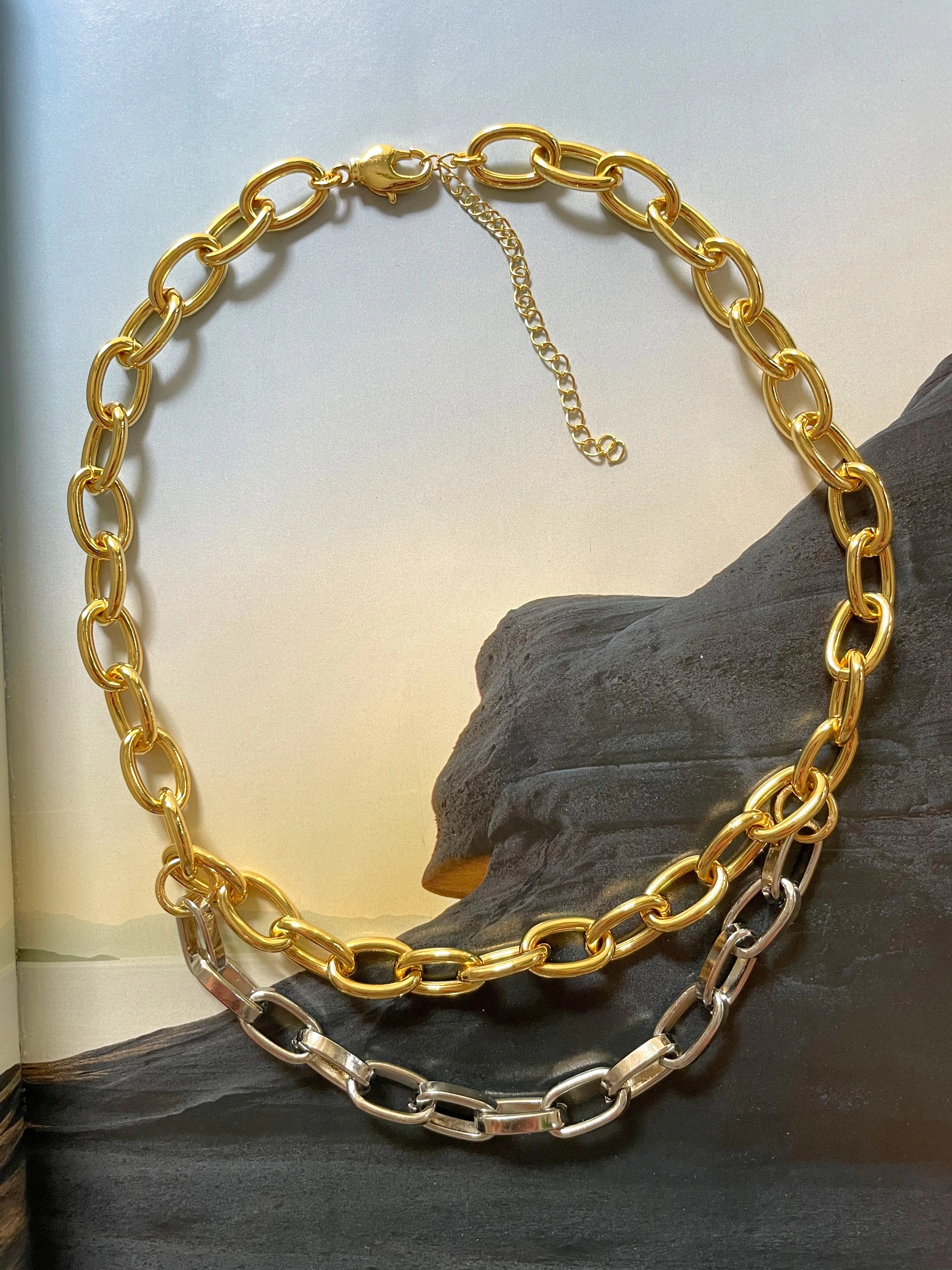 Gold / Silver layered necklace