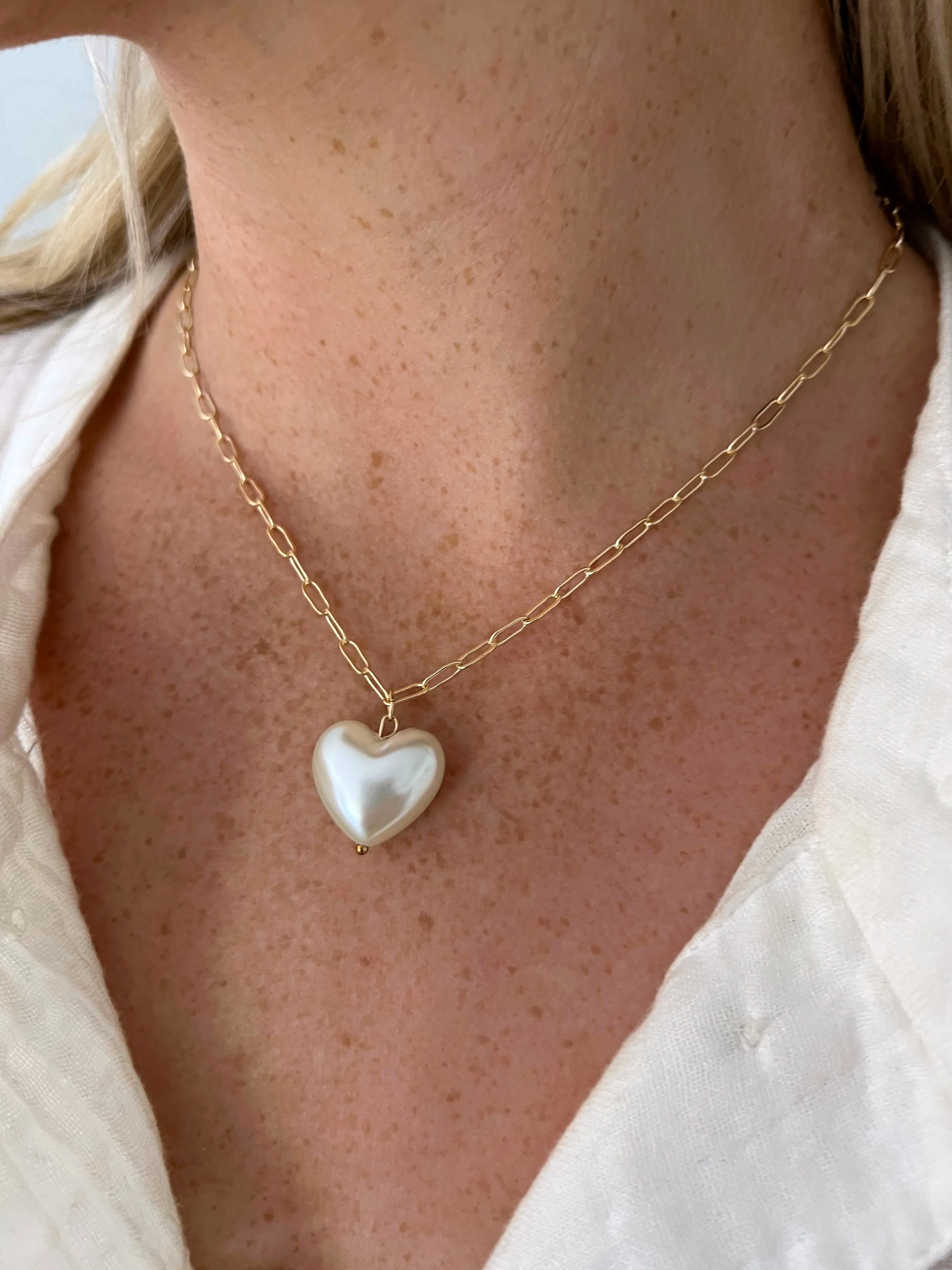 HEART BUBBLE LINK NECKLACE