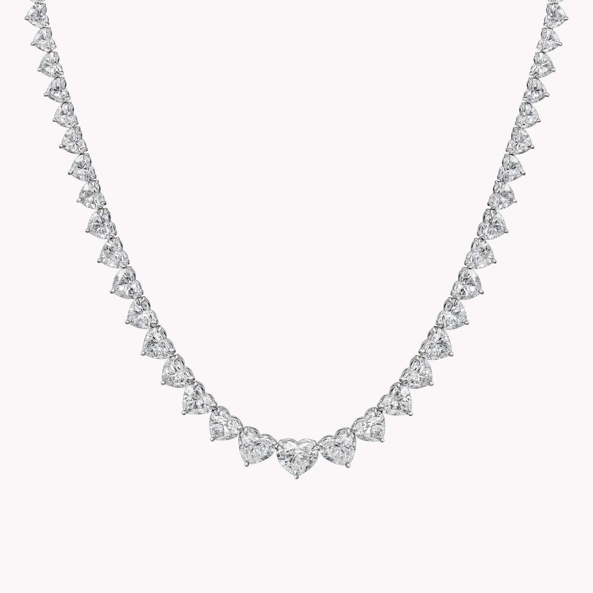 Heart Shape Riviera Diamond Necklace