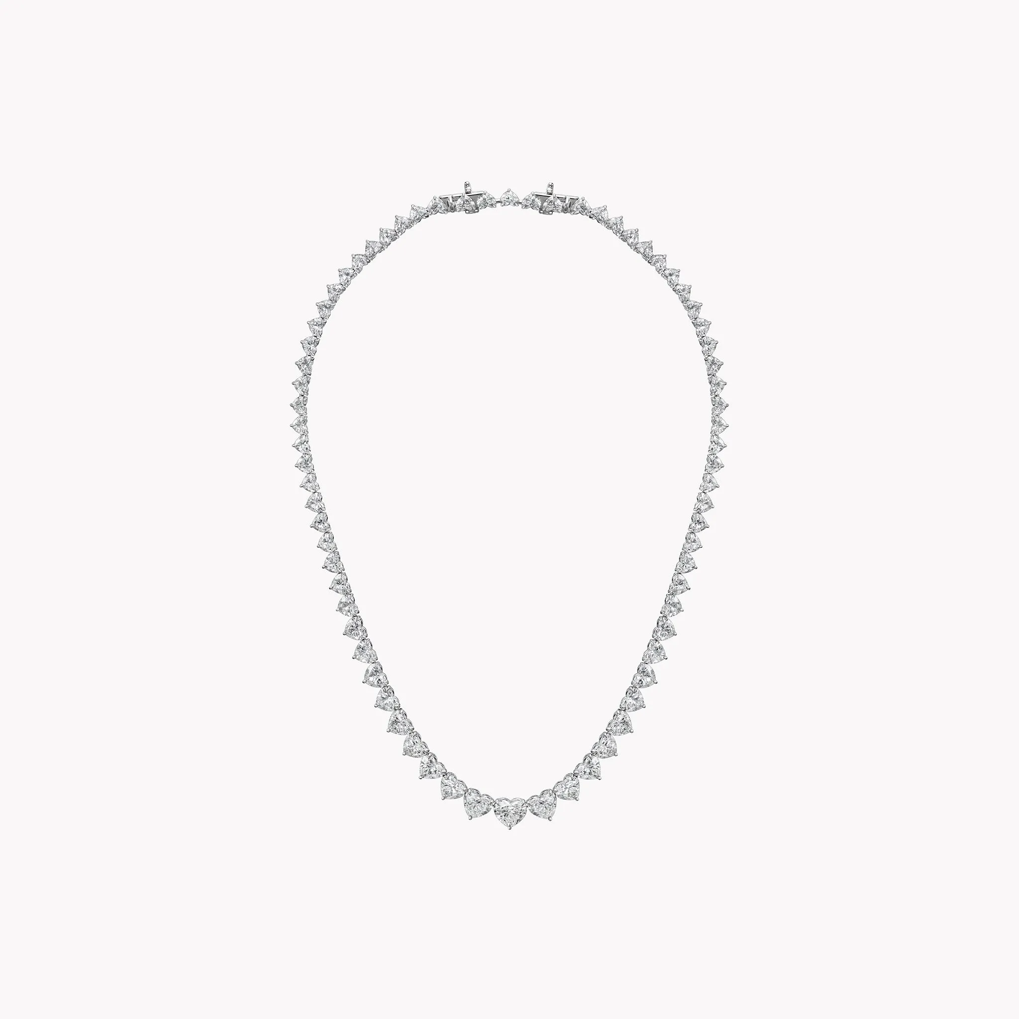 Heart Shape Riviera Diamond Necklace