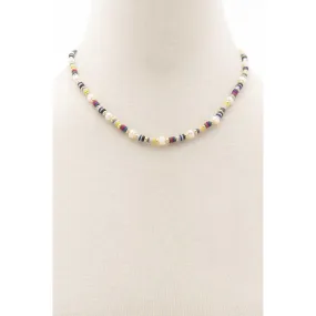 Heishing Pearl Bead Necklace