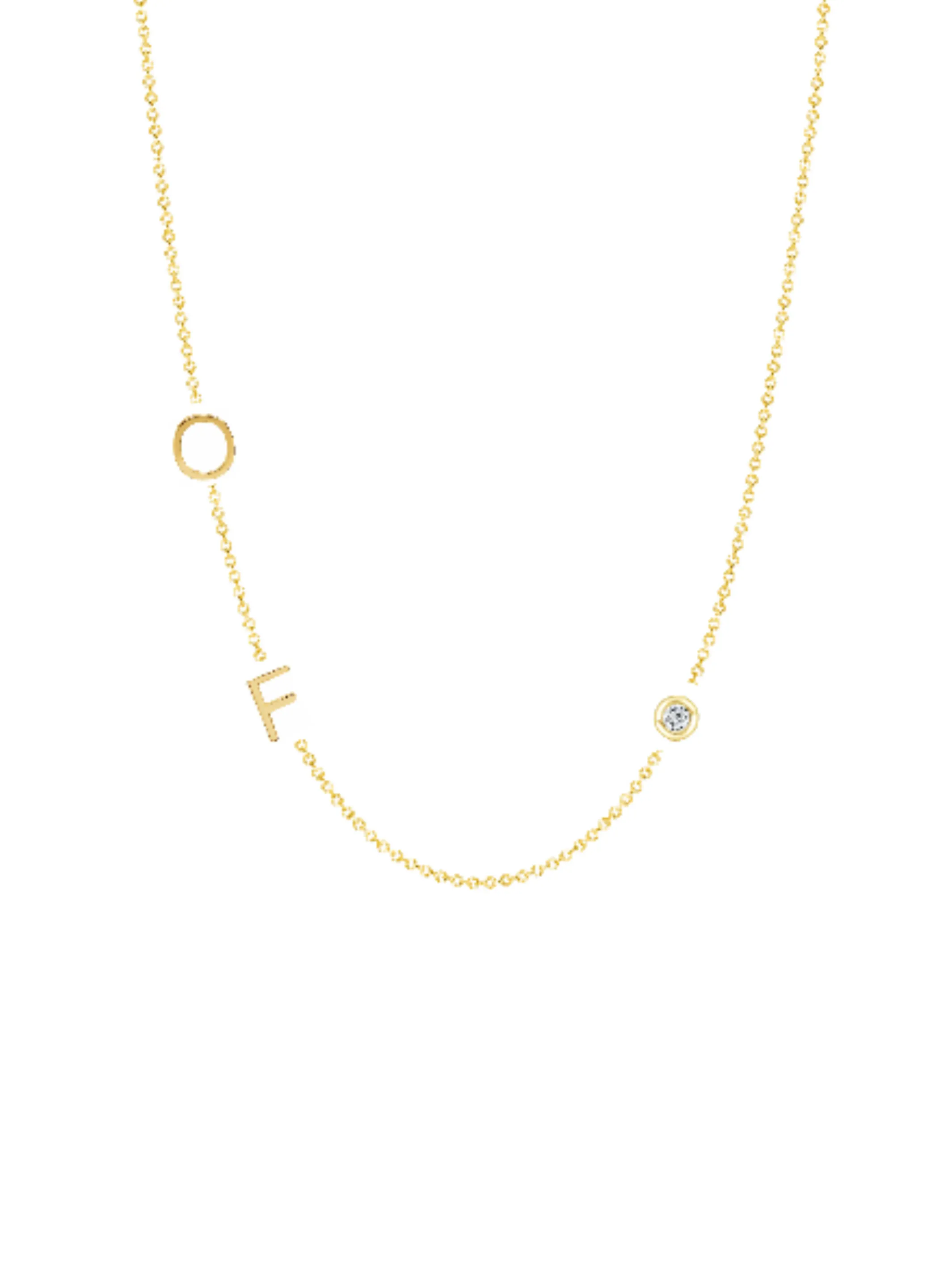 Initial Sample Sale - O F  Necklace