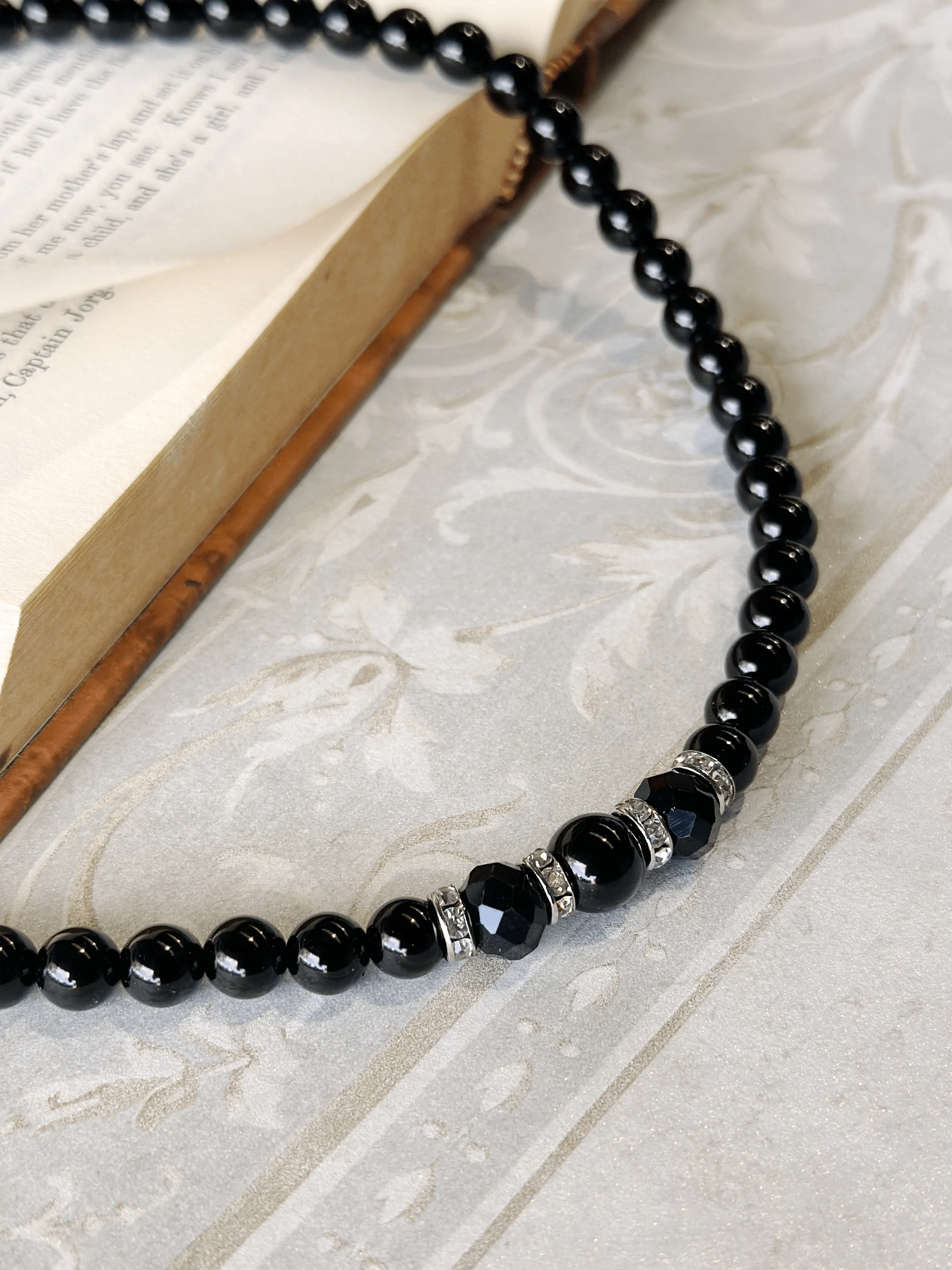 Juliette Pearl Necklace (Black)