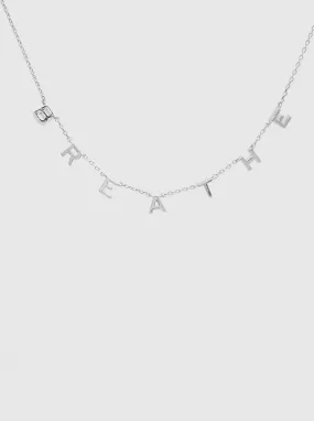 Just Breathe Silver Necklace