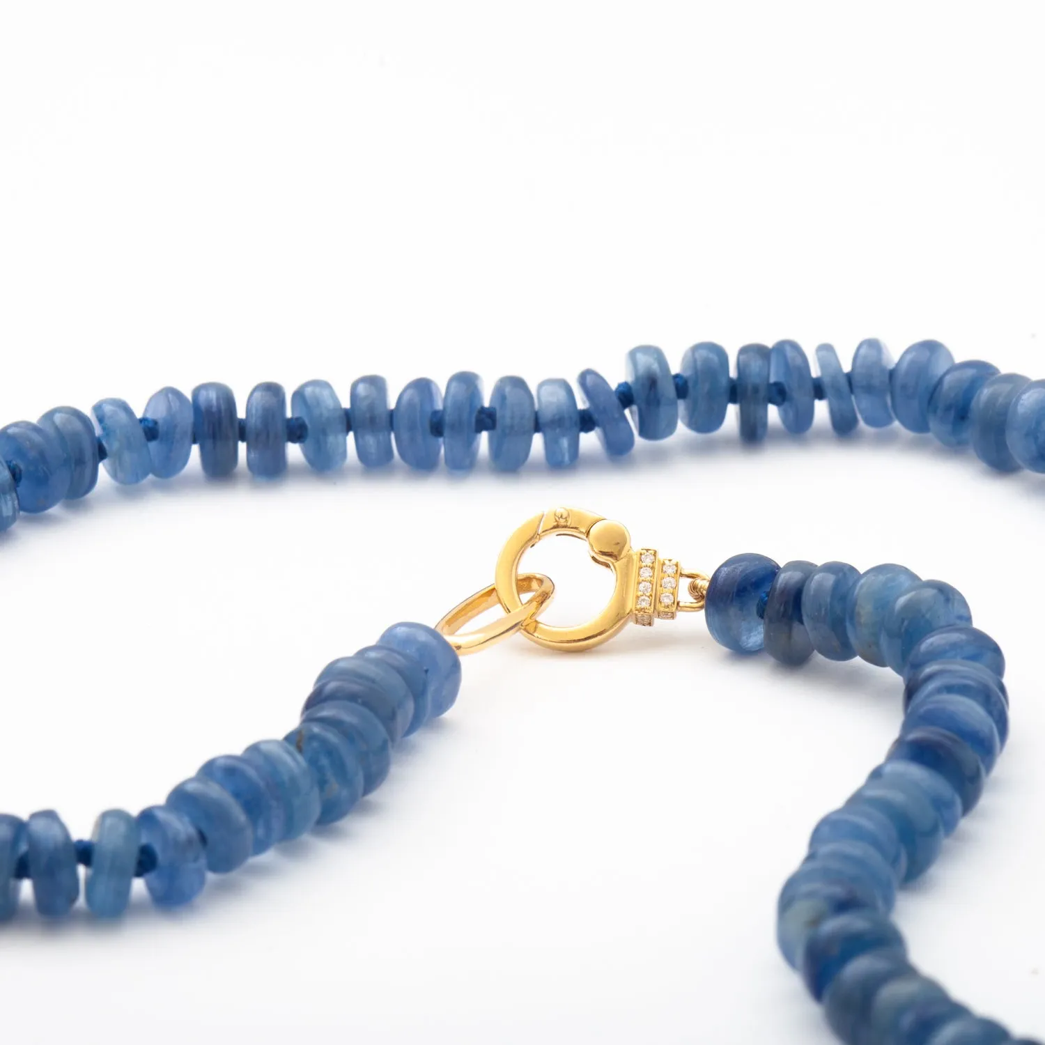 Kyanite Rondelle Beaded Necklace