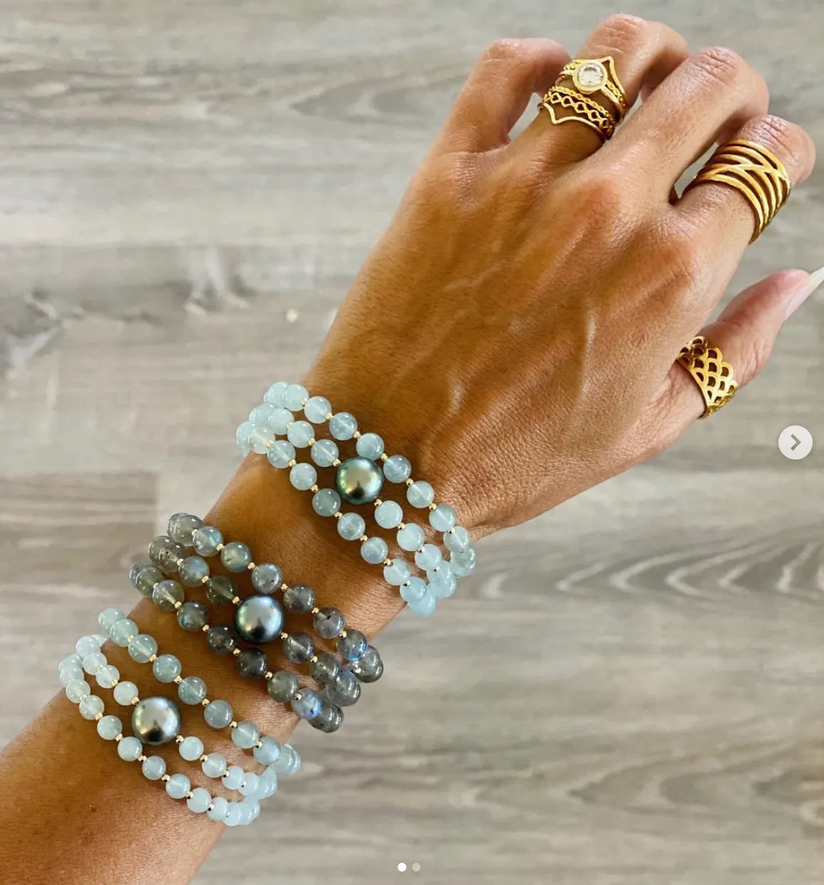 Labradorite Tahitian Wrap Bracelet / Necklace