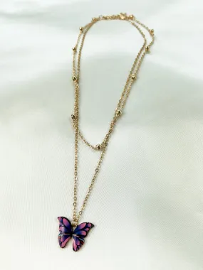 layered butterfly necklace