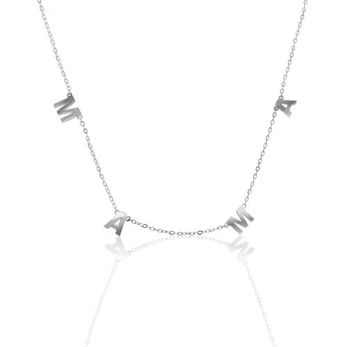 Letter Mama Necklace | Sterling Silver