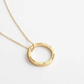 Linked Circle Custom Name Necklace