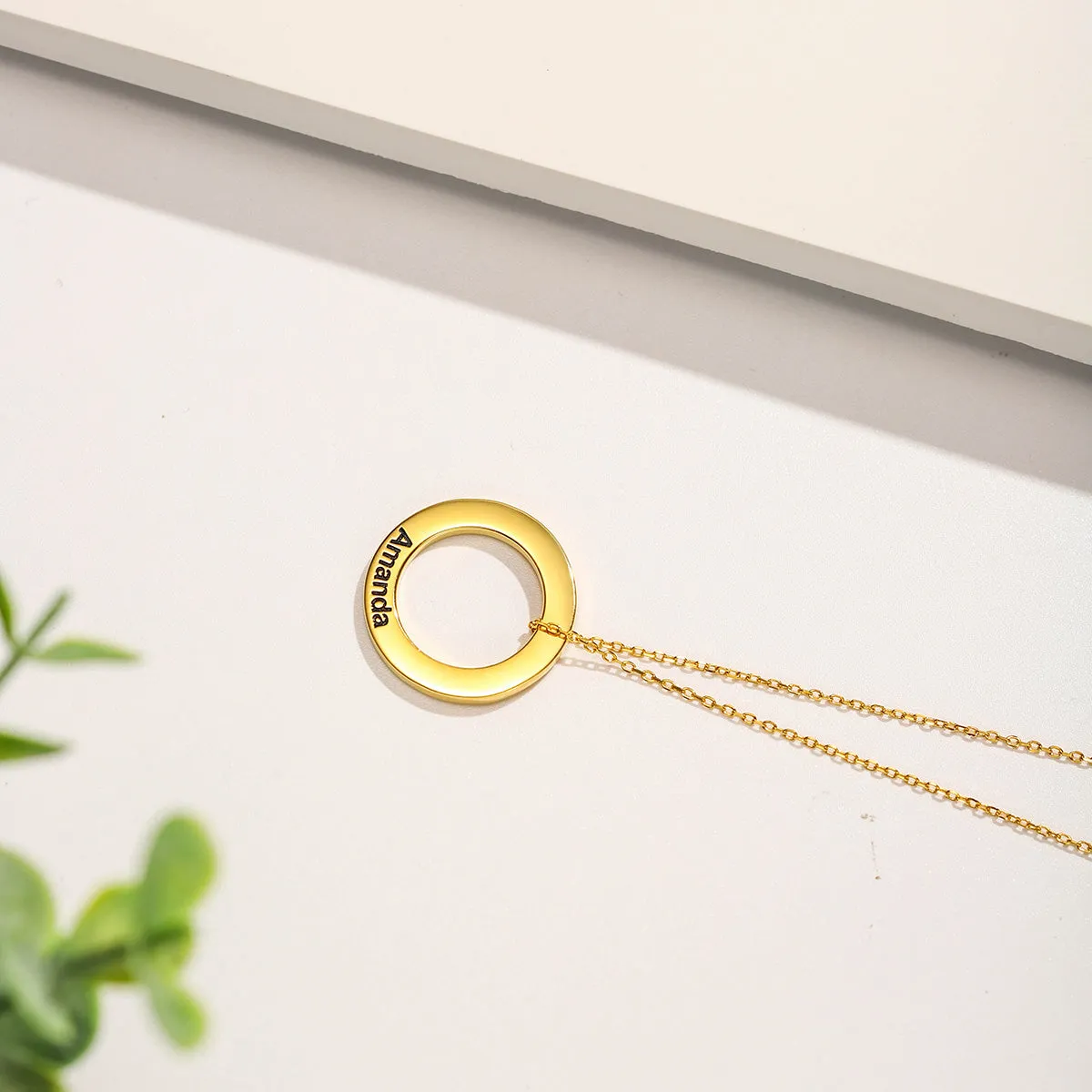 Linked Circle Custom Name Necklace