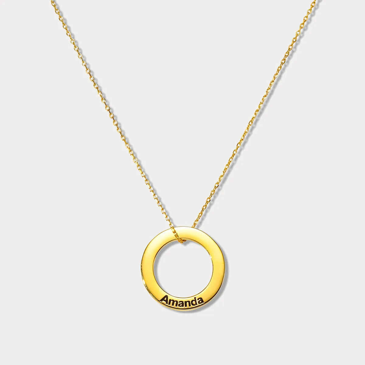 Linked Circle Custom Name Necklace