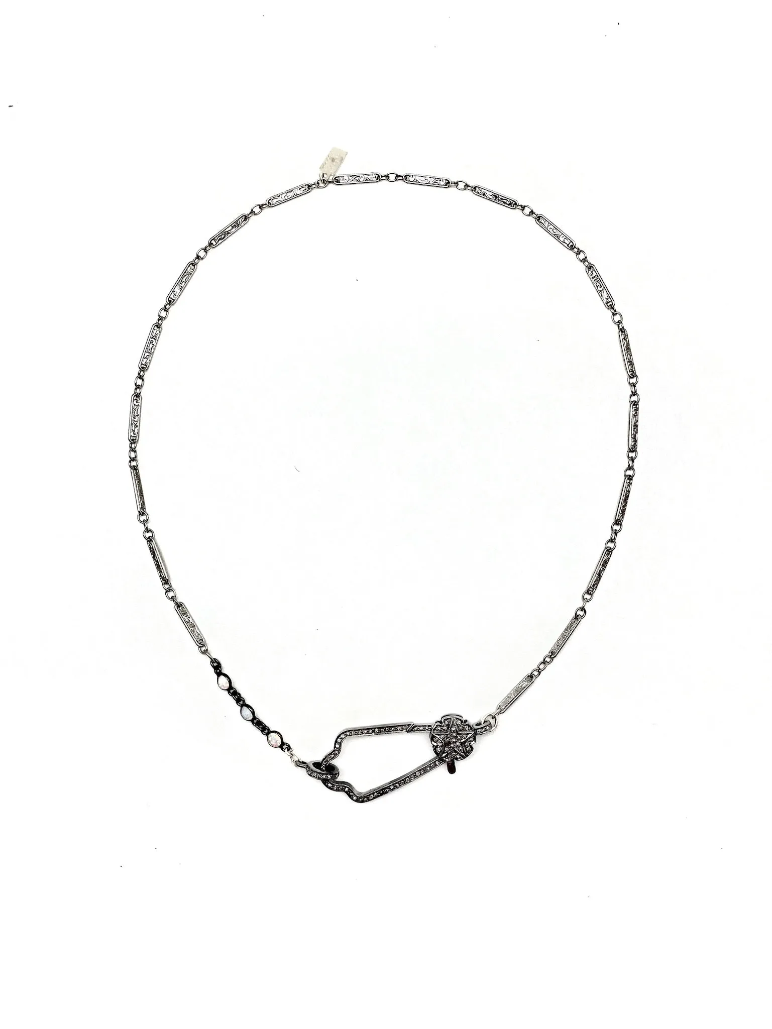 Lizette Opal Diamond Clasp Necklace