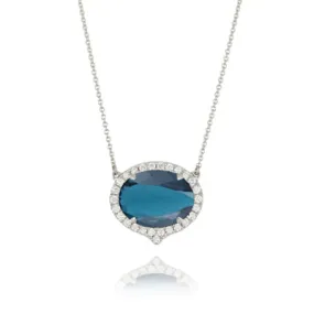 London Blue Topaz & Diamond Necklace