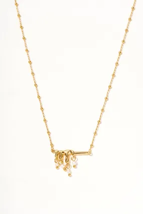 Lyssandra 18k Gold with Pearl Drop Necklace