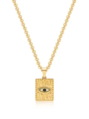 Men's Necklace with Evil Eye Pendant