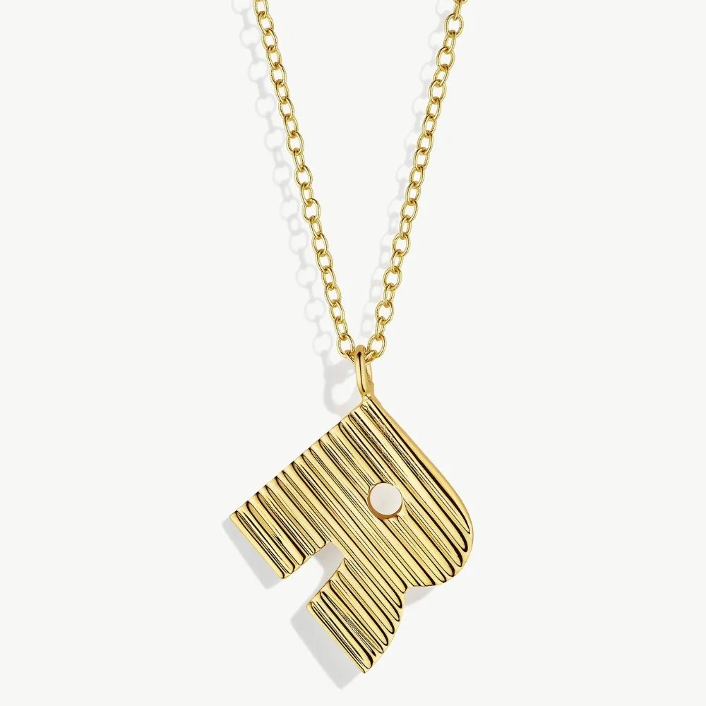 Meta Initial Necklace