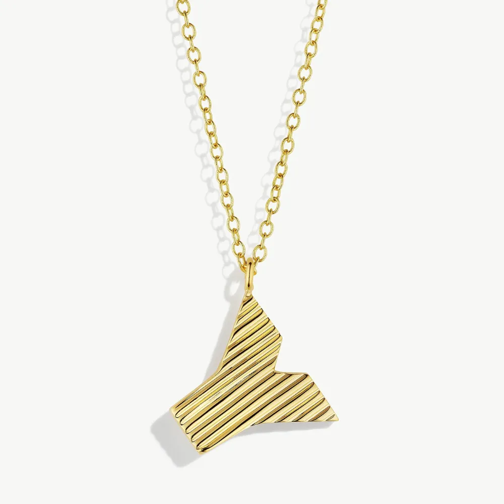 Meta Initial Necklace