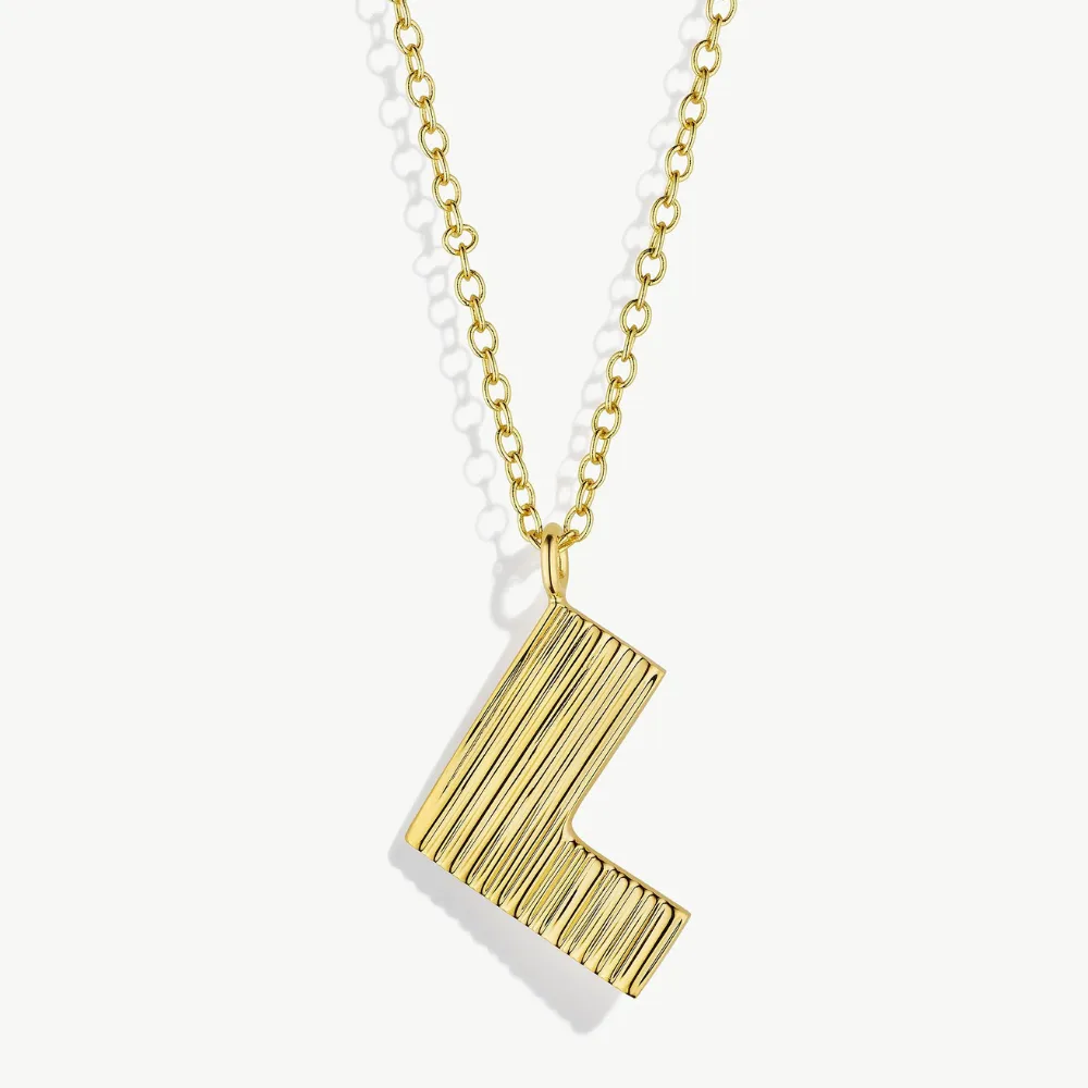 Meta Initial Necklace