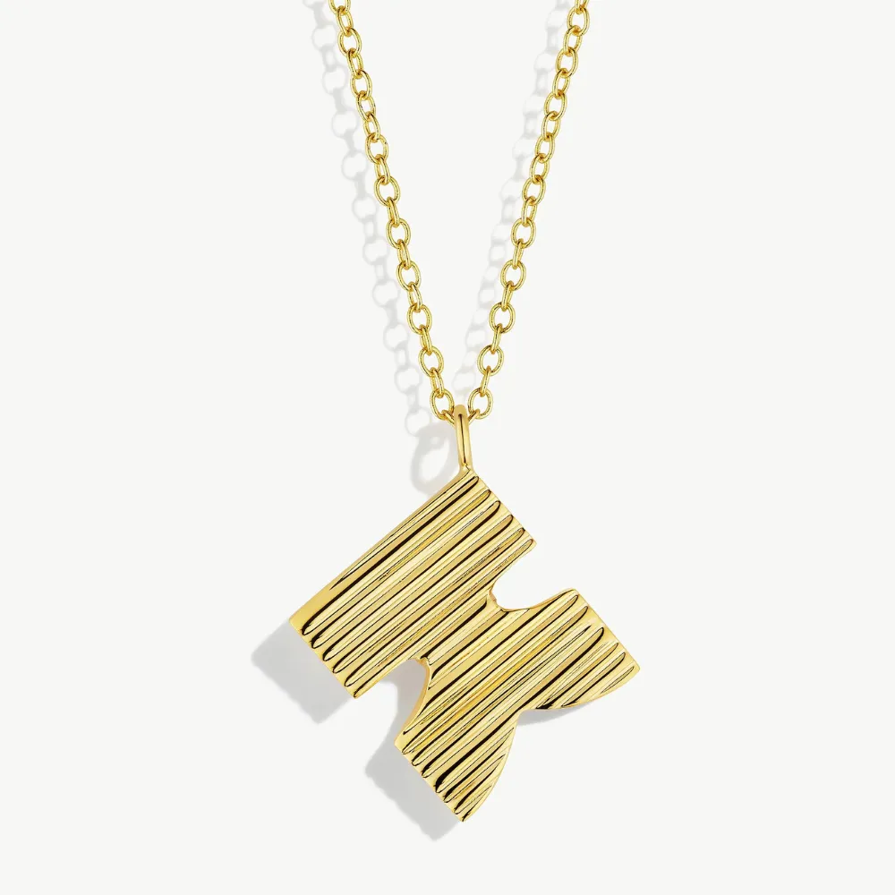 Meta Initial Necklace