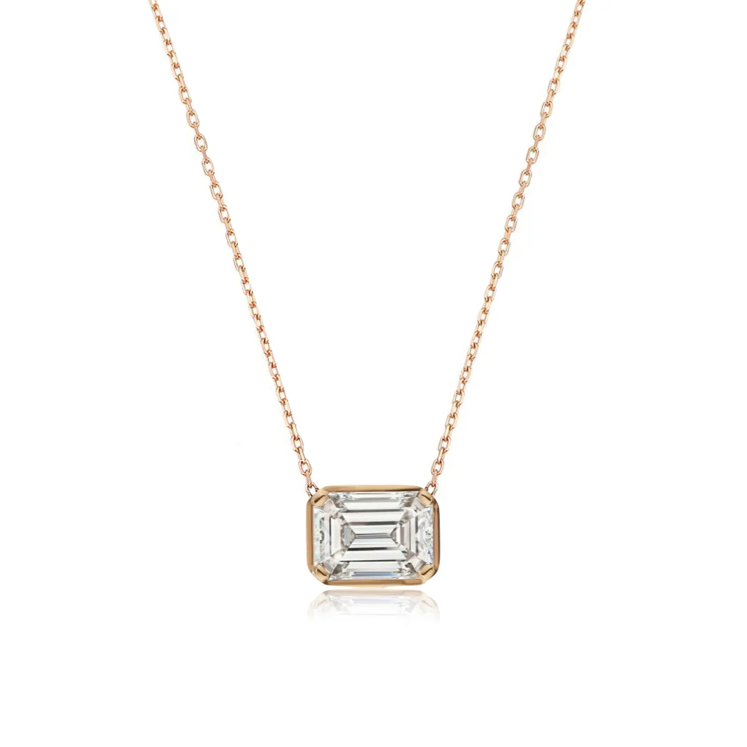 Mixed Shapes Diamond Pendant Necklace